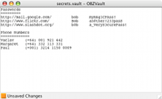 OBZVault on Mac OS 10.4